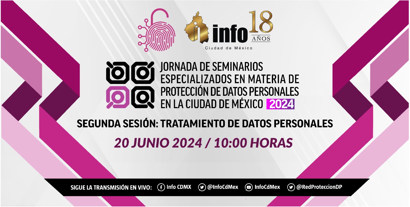 SEGUNDA SESIÓN DE LA JORNADA DE SEMINARIOS ESPECIALIZADOS EN MATERIA DE PROTECCIÓN DE DATOS PERSONALES 2024: “TRATAMIENTO DE DATOS PERSONALES”.